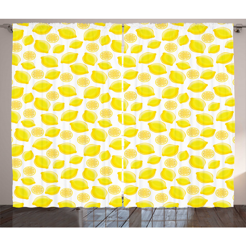 Delicious Citrus Fruits Art Curtain