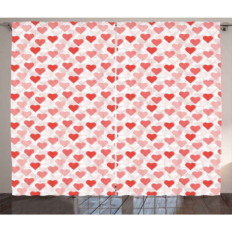 Love Arty Hearts Curtain