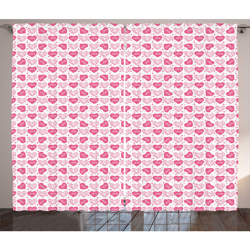 Floral Love Heart Curtain