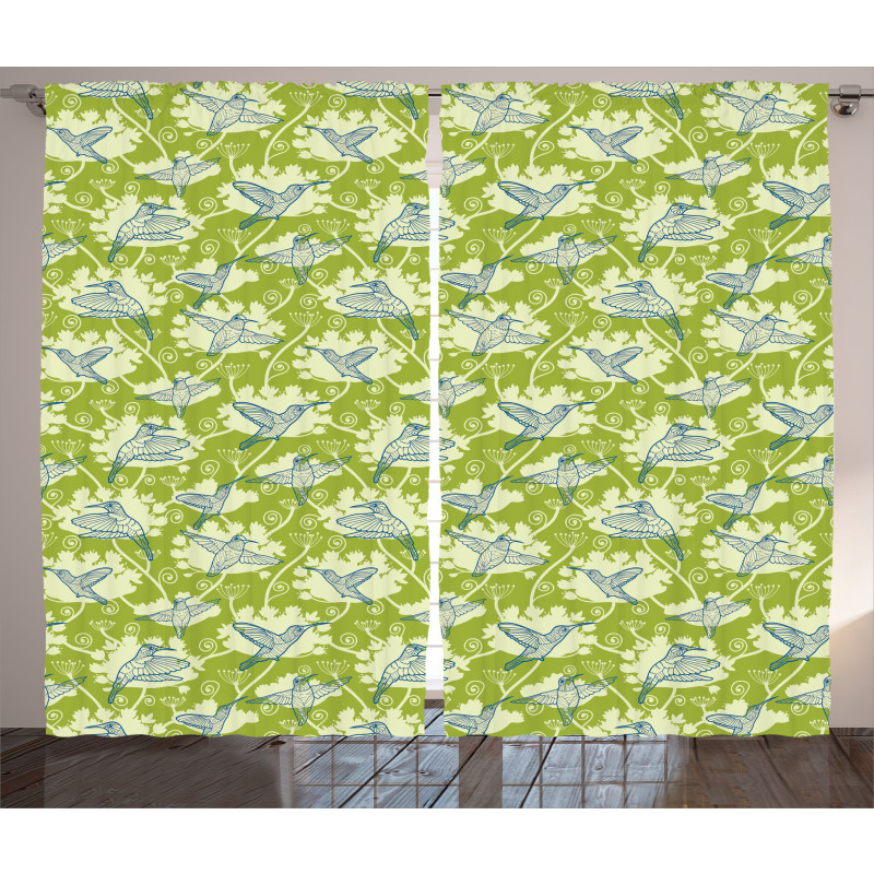 Garden Hummingbird Curtain