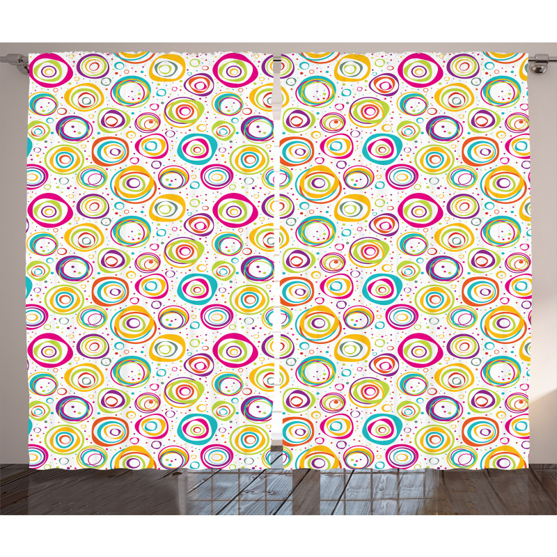 Circle and Dots Spring Curtain