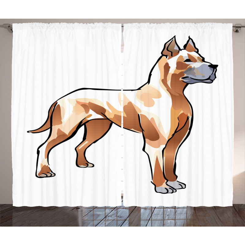 German Mastiff Dog Curtain