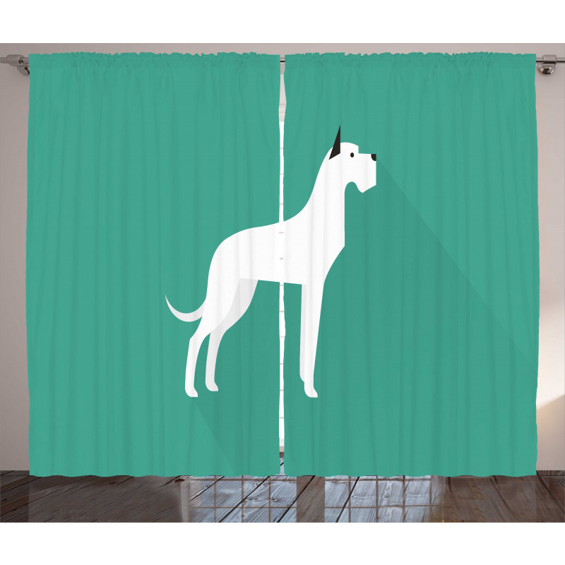 Simplistic of Dog Curtain
