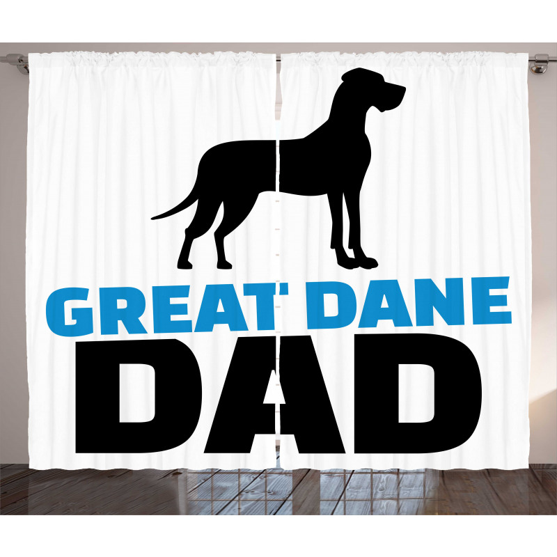 Dane Dad Text Curtain