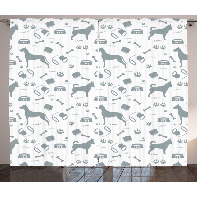 Dog Lover Concept Items Curtain