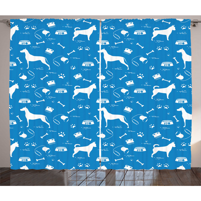 Dogs and Items Curtain