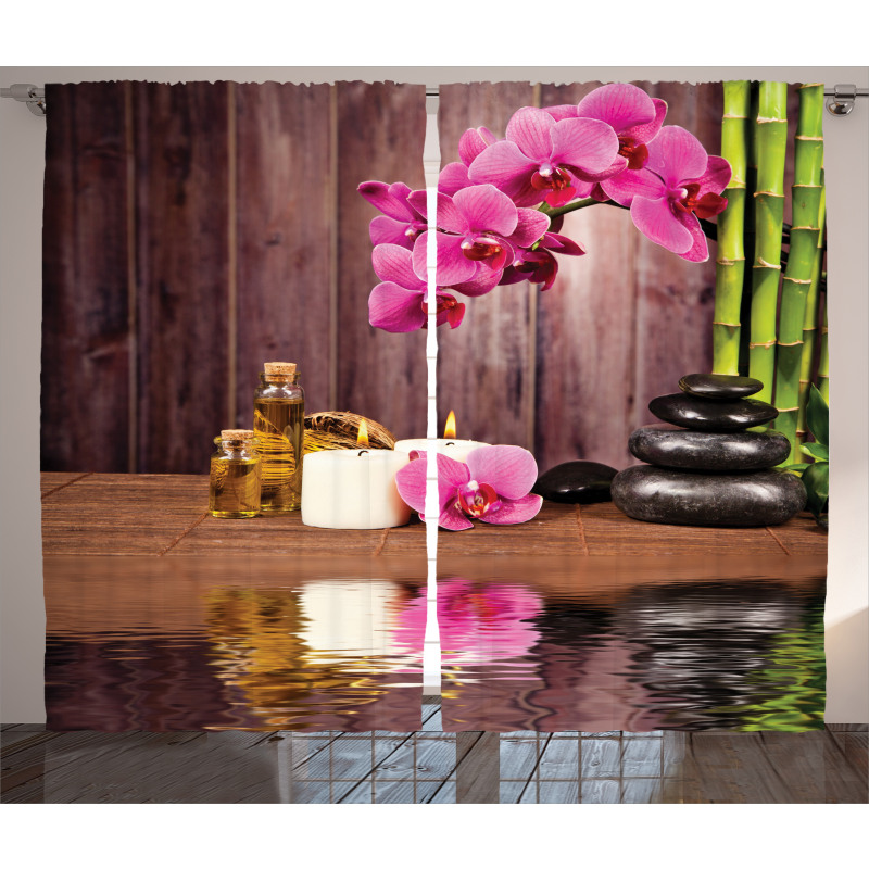 Spa Relax Candle Blossom Curtain