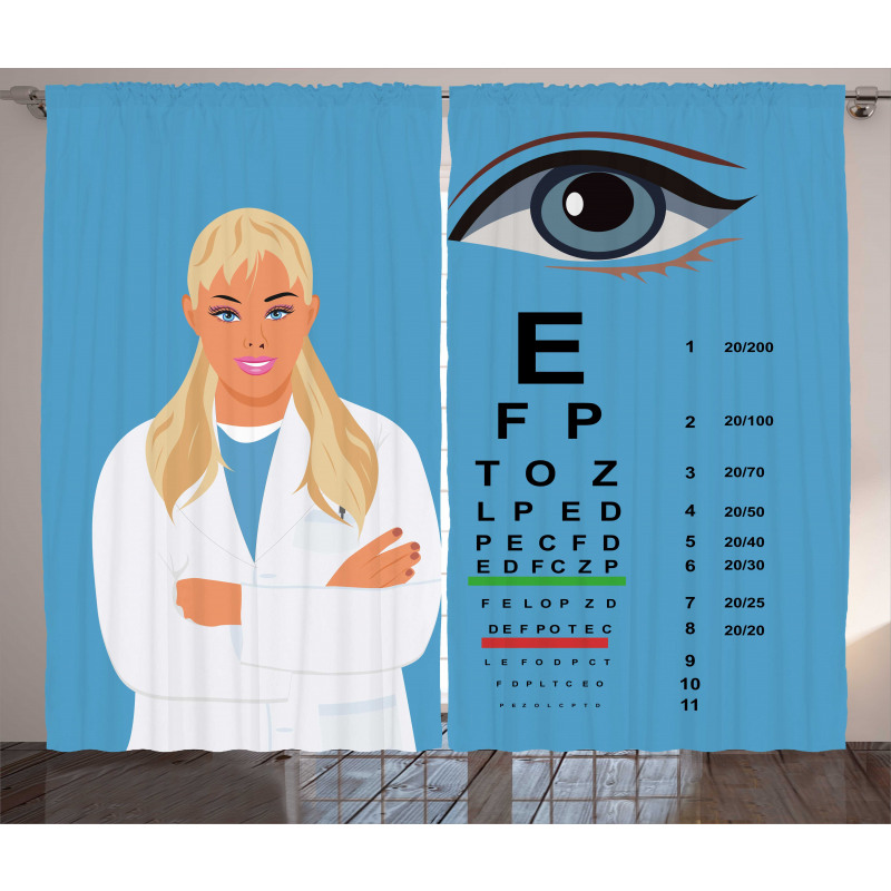 Female Ophthalmologist Curtain