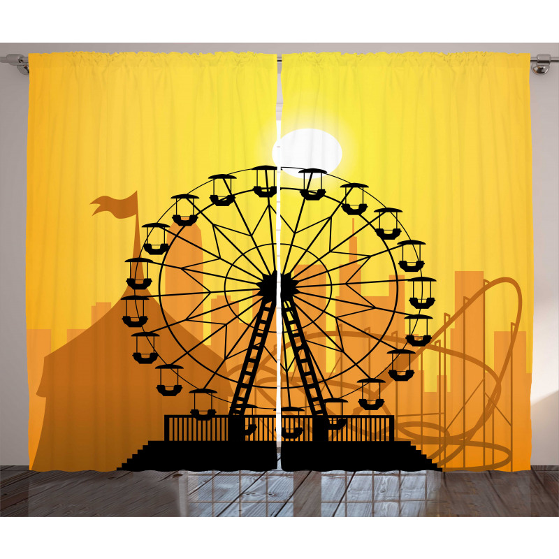 Amusement Park City Curtain