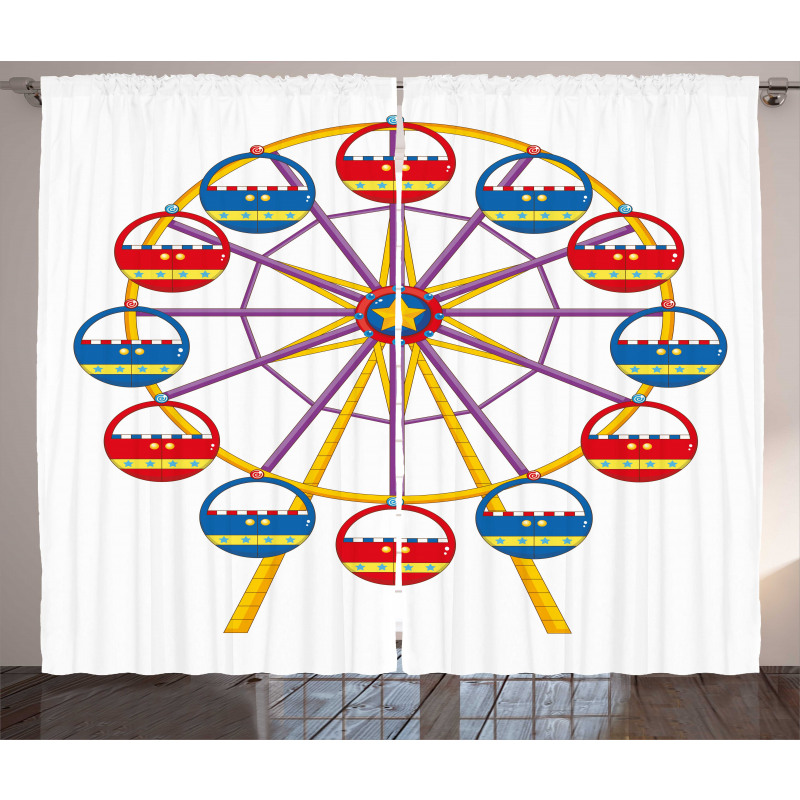 Childish Funny Ride Curtain