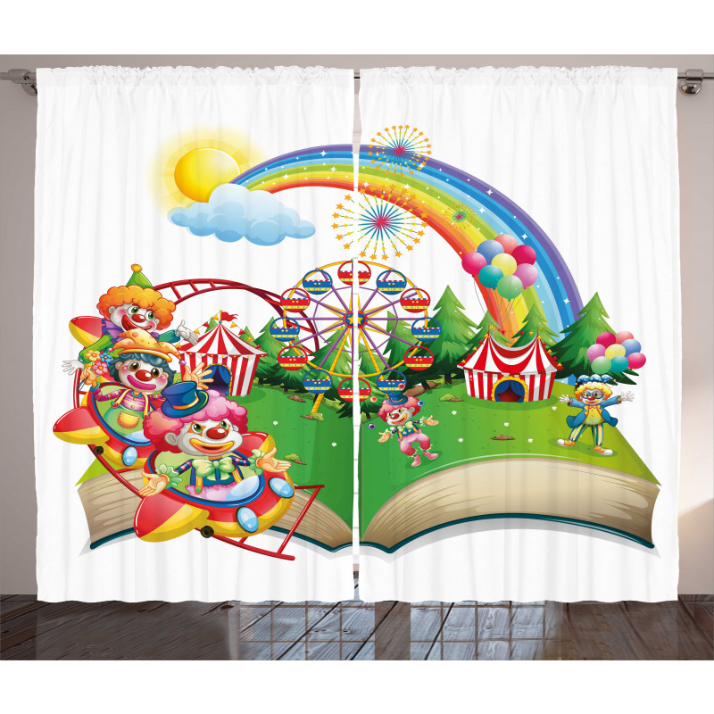 Rainbows and Clowns Curtain