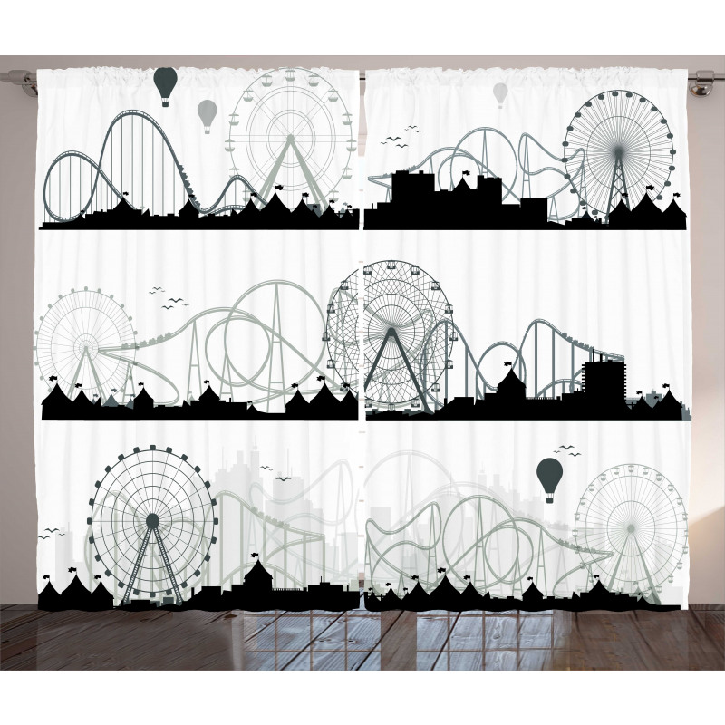 Modern Funfair View Curtain