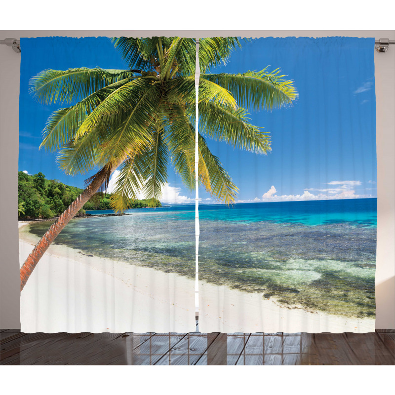 Island Paradise for Travelers Curtain