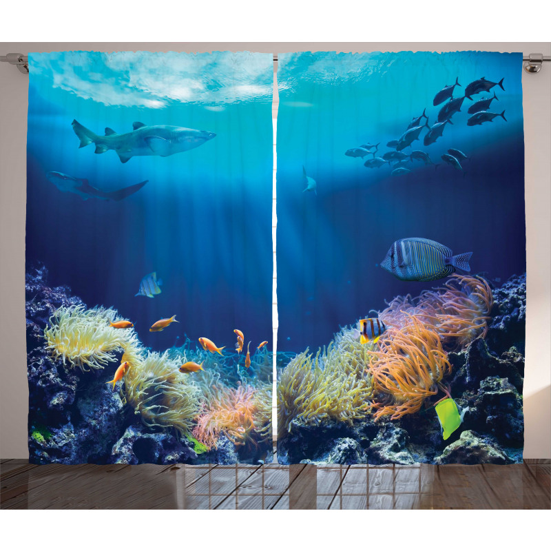 Various Fish Nautical Curtain