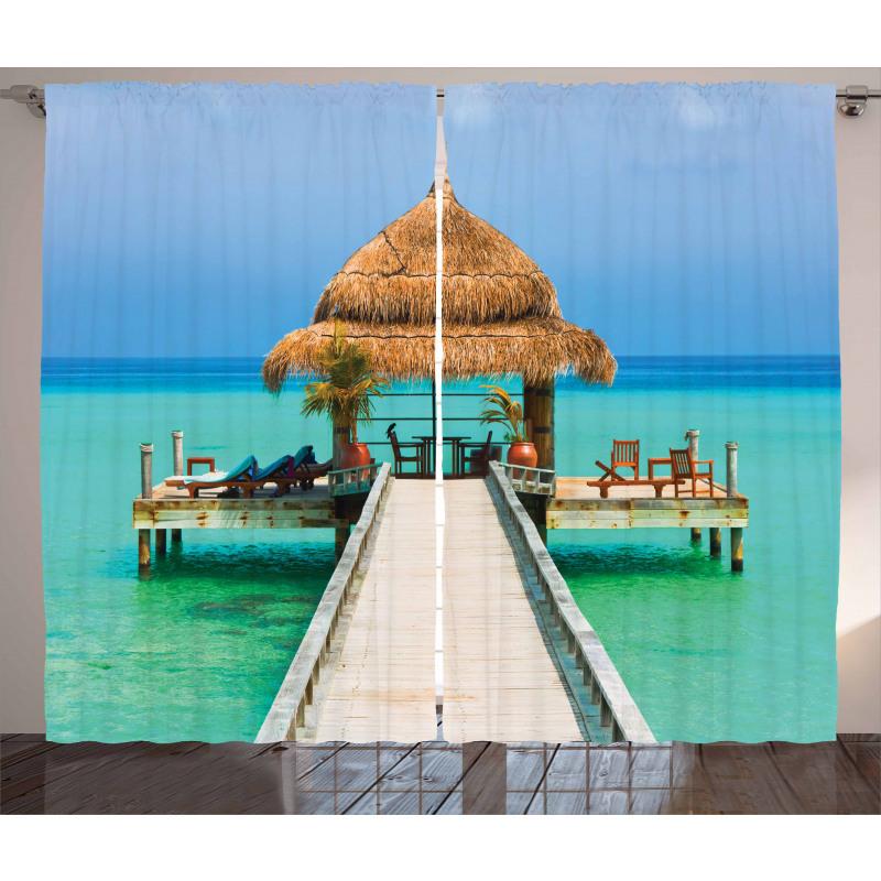 Maldives Beach Relaxation Curtain