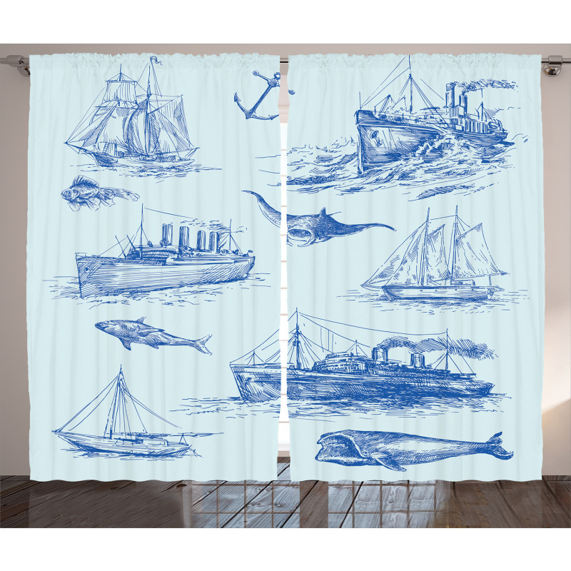 Wildlife Shark Boat Curtain