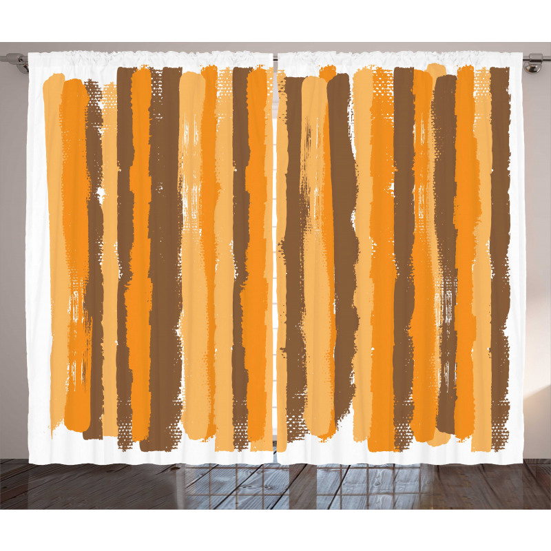 Grunge Vertical Line Curtain