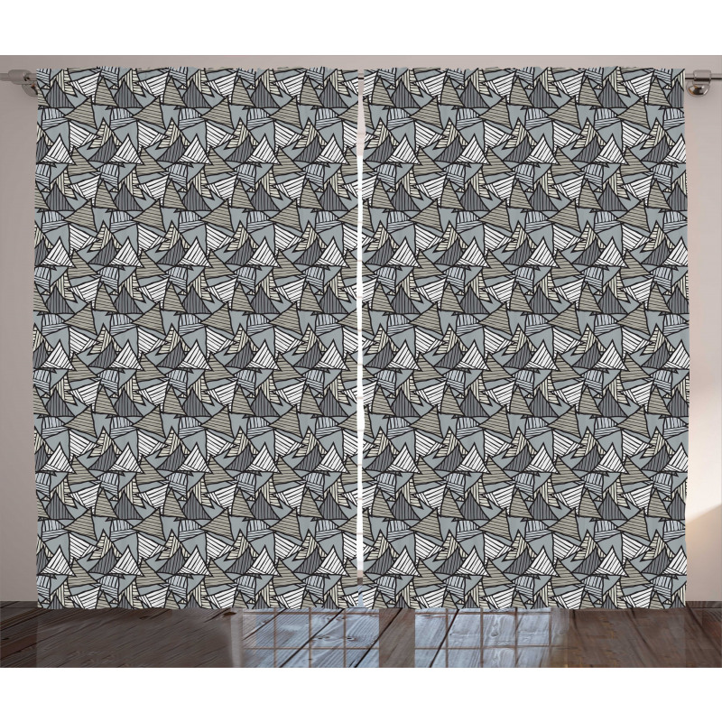 Hatched Triangles Curtain