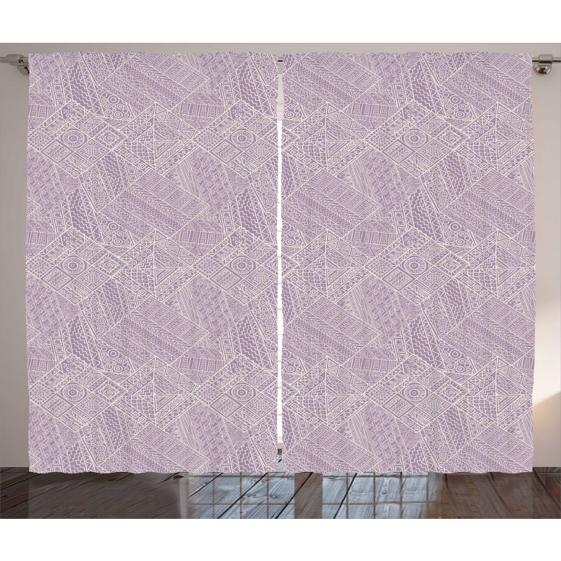 Zigzags Geometric Curtain