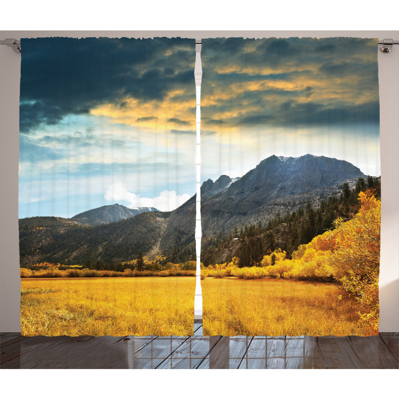 Mountain Grassland Sun Curtain
