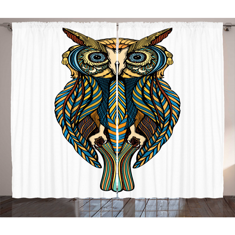 Bohemian Artwork Bird Curtain