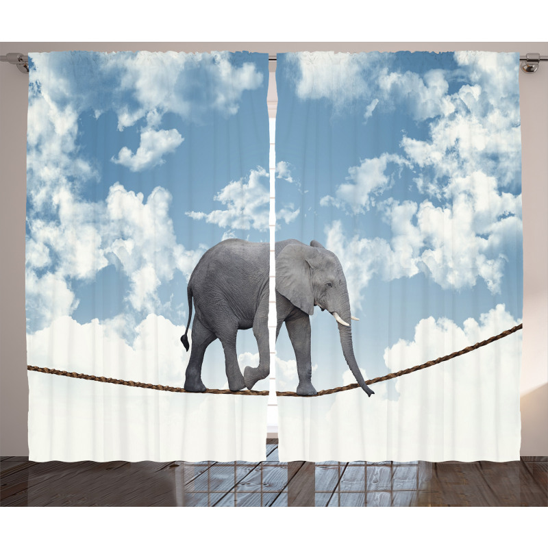 Classic Elephant Balance Curtain