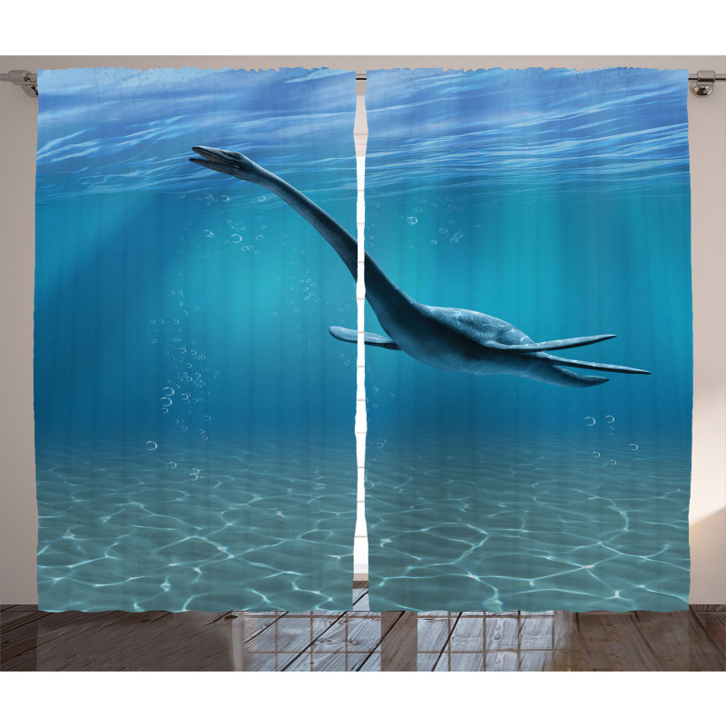 Aquatic Dinosaur Curtain