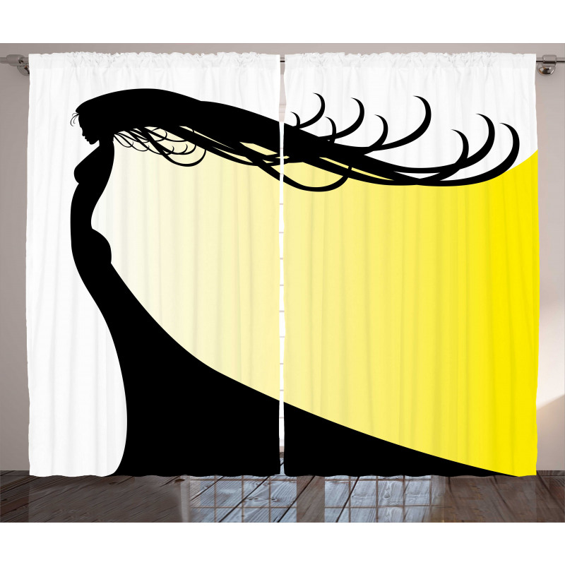 Hair Whip Woman Shade Curtain