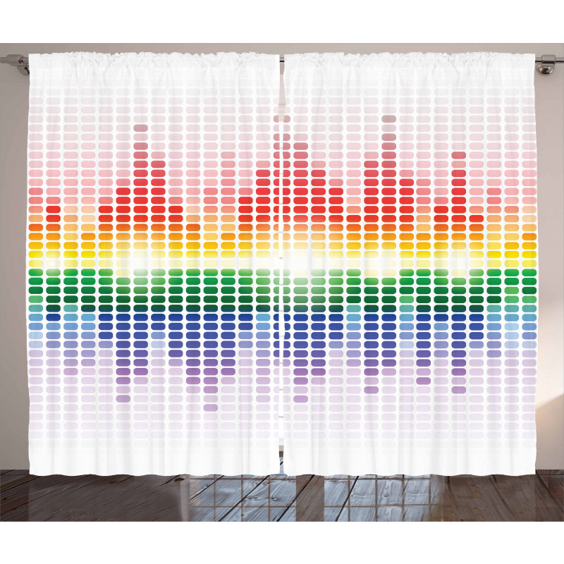 Vibrant Colors Club Disco Curtain