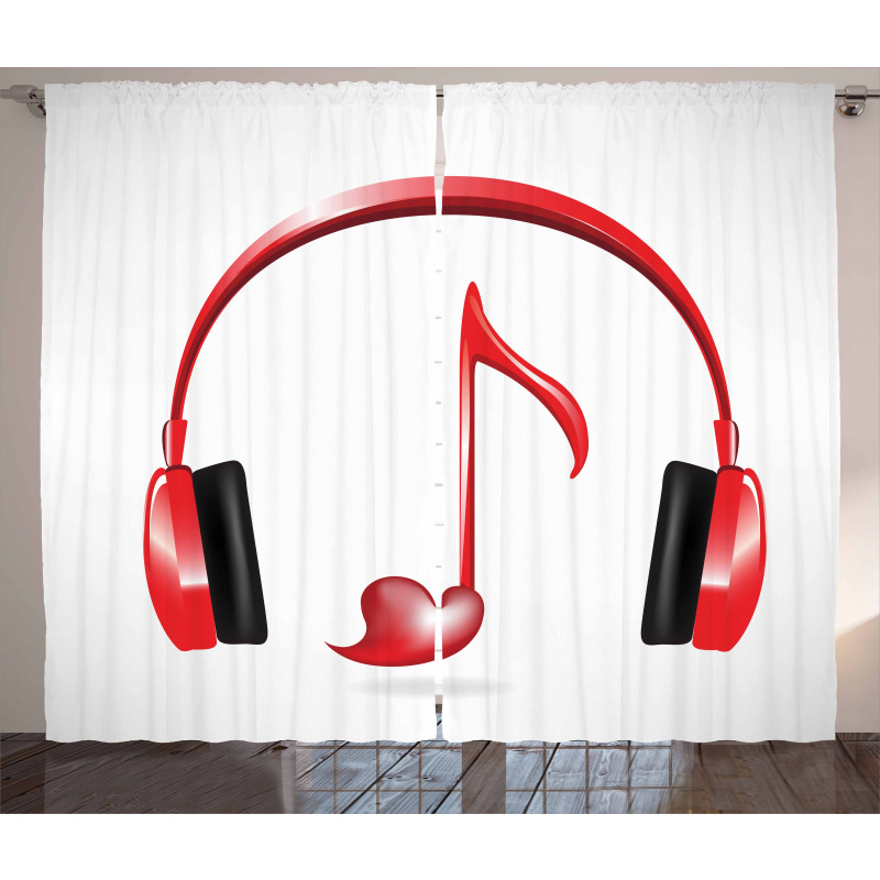 Love Sound Headphones Curtain