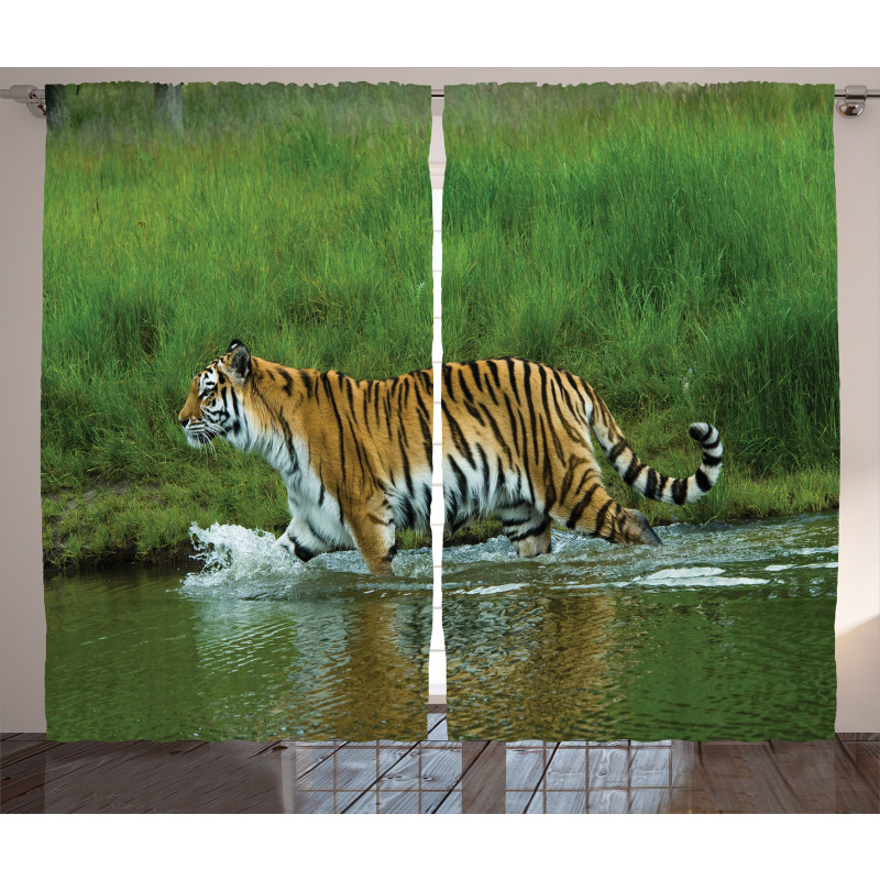 Siberian Tiger Panthera Curtain