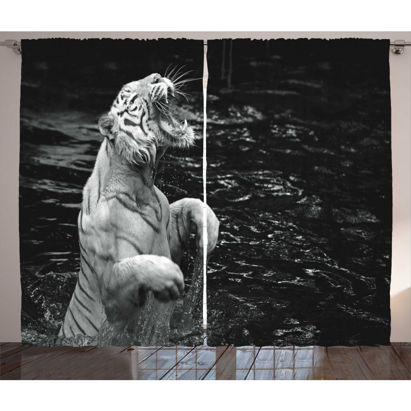Exotic White Tiger Curtain