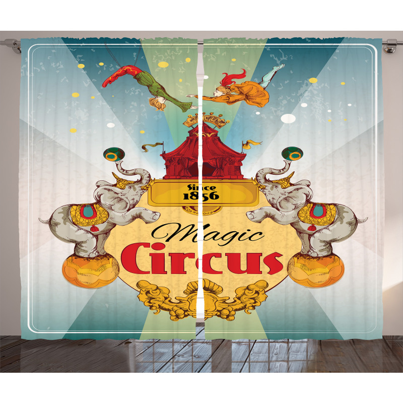 Vintage Circus Tent Curtain