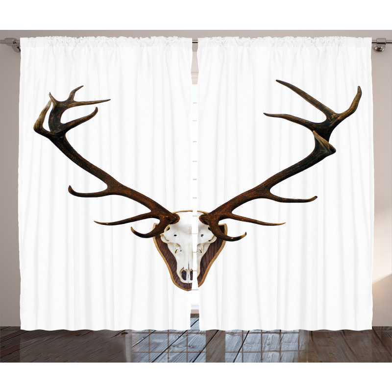 Deer Stag Bones Mounted Curtain