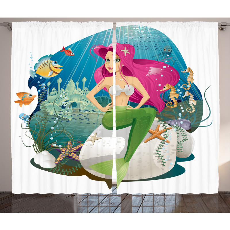Underwater Mermaid Curtain