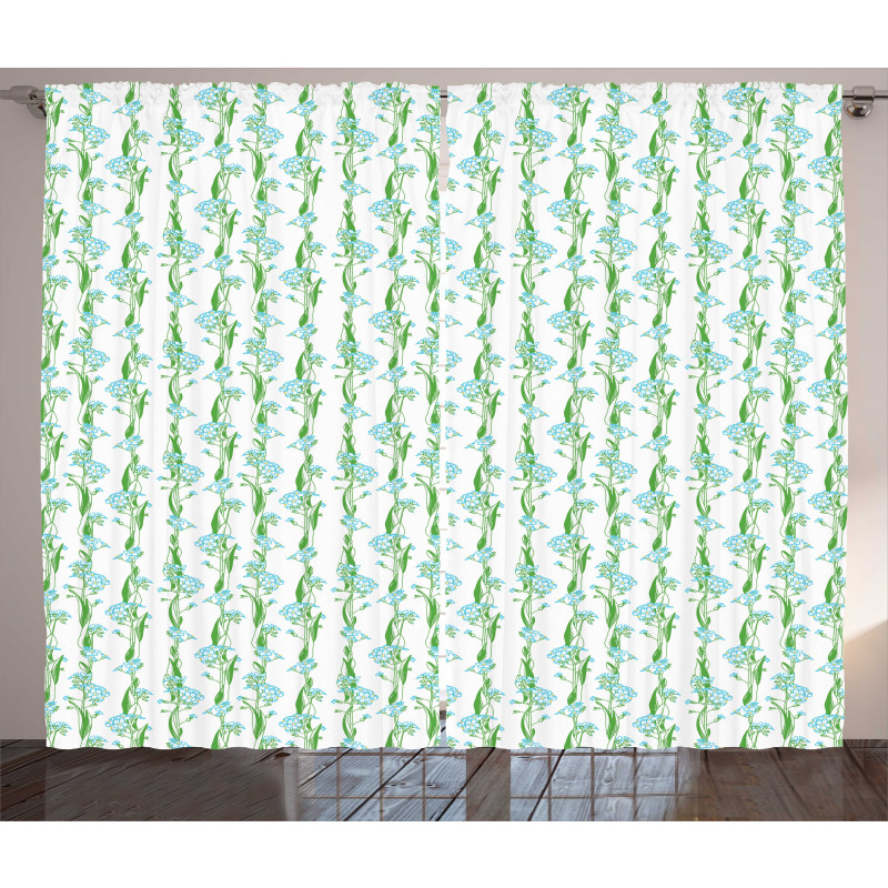 Vertical Leafy Flower Strips Curtain