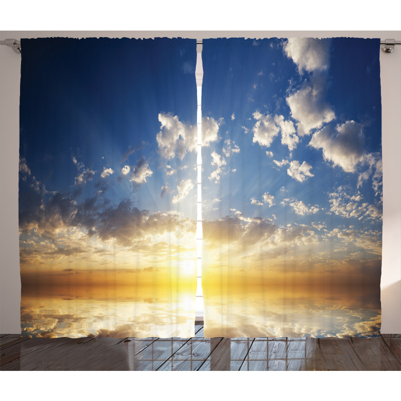 Sunset Reflection on Sea Curtain