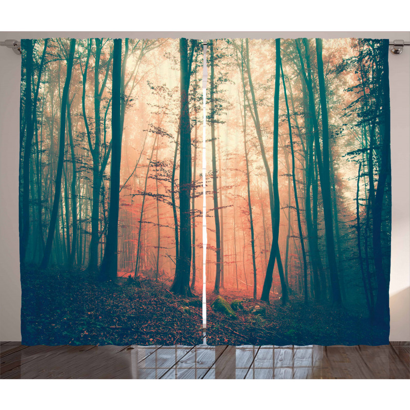 Autumn Forest Woodland Curtain