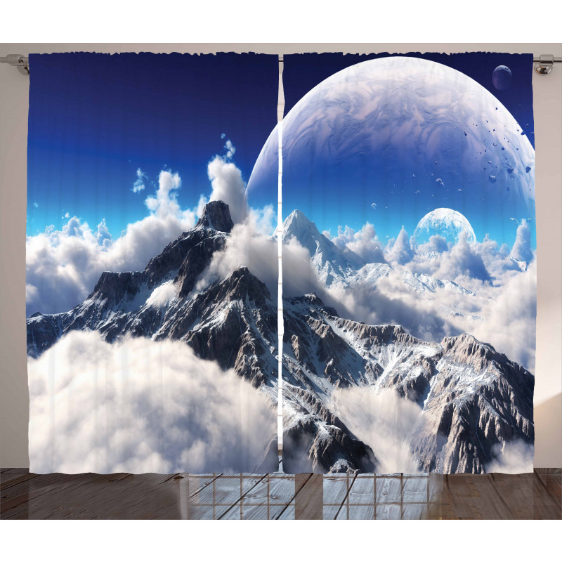 Snow Capped Mountain Curtain