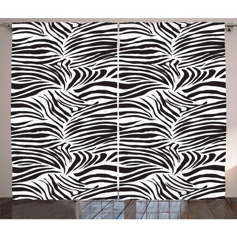 Wild Zebra Lines Curtain