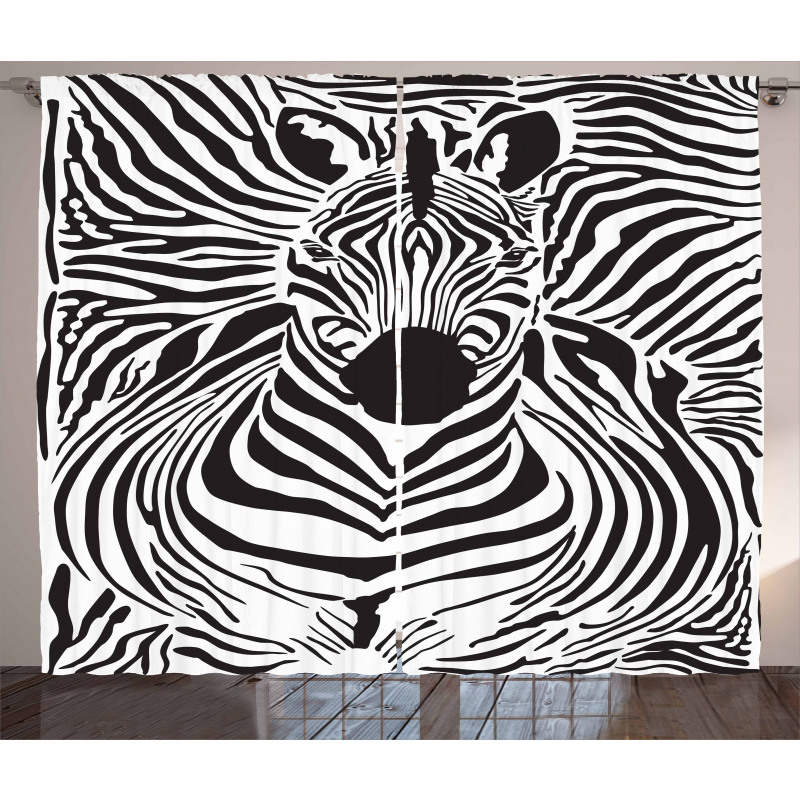 Safari Zebra Stripe Curtain