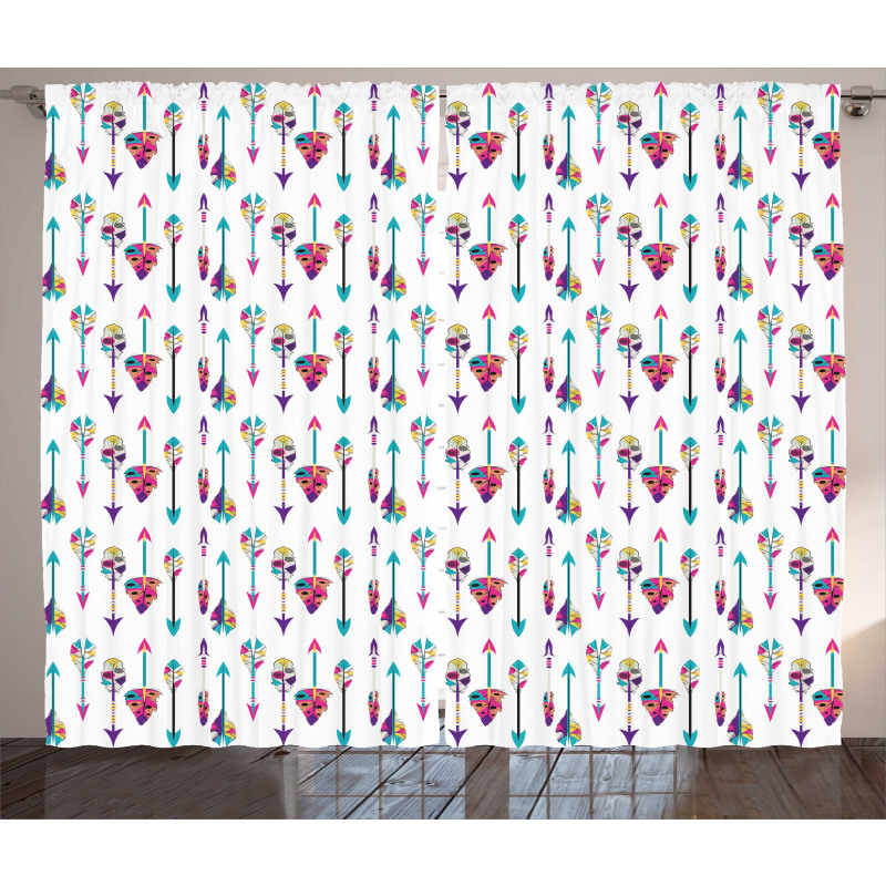 Colorful Oriental Arrows Curtain