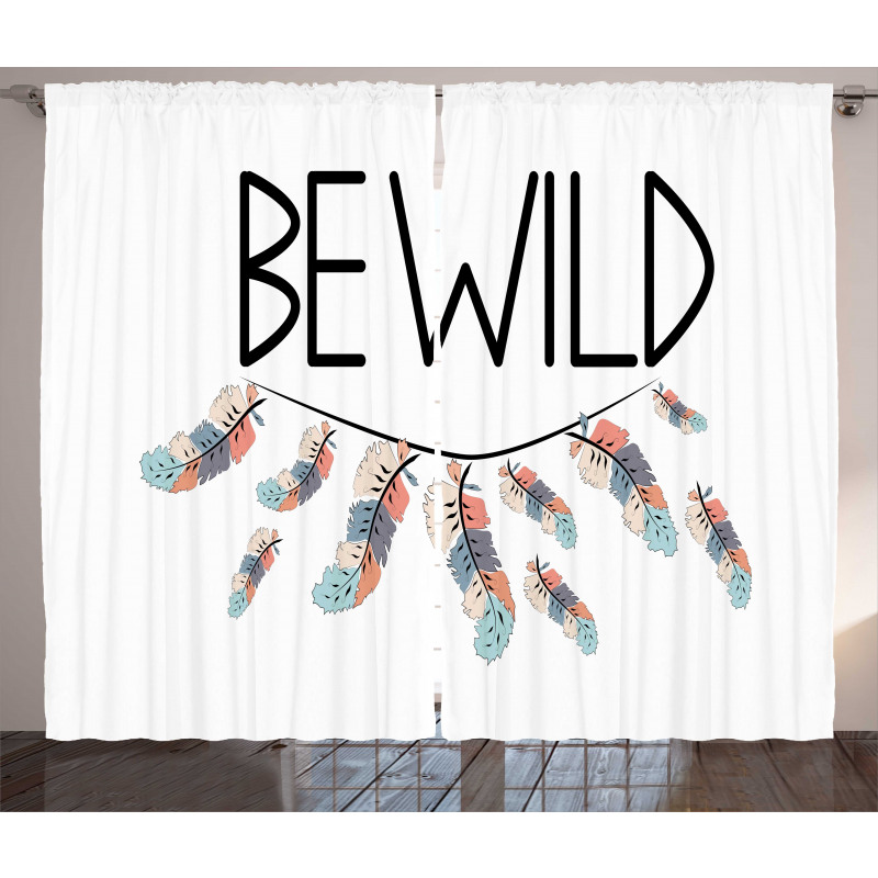 Be Wild Calligraphic Design Curtain