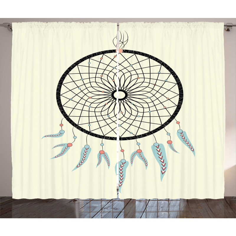 Grunge Style Dreamcatcher Curtain