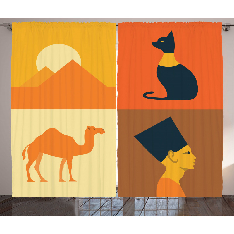 Camel Pyramids Curtain