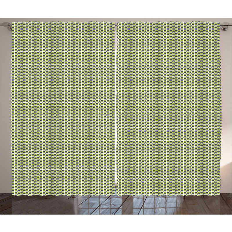 Symmetric Mini Rectangles Curtain