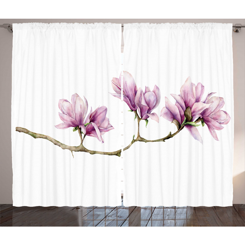 Magnolia on a Branch Curtain