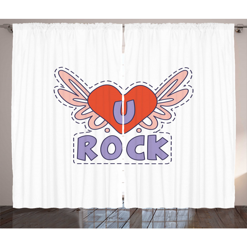 Winged Heart Motivation Curtain