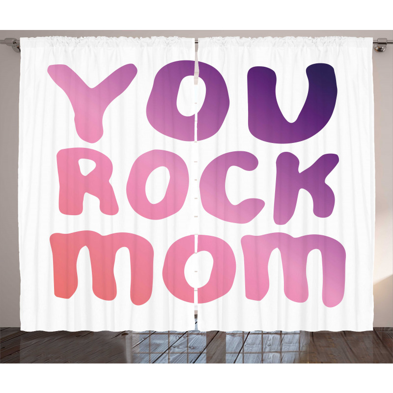 Gradient Mother's Day Art Curtain