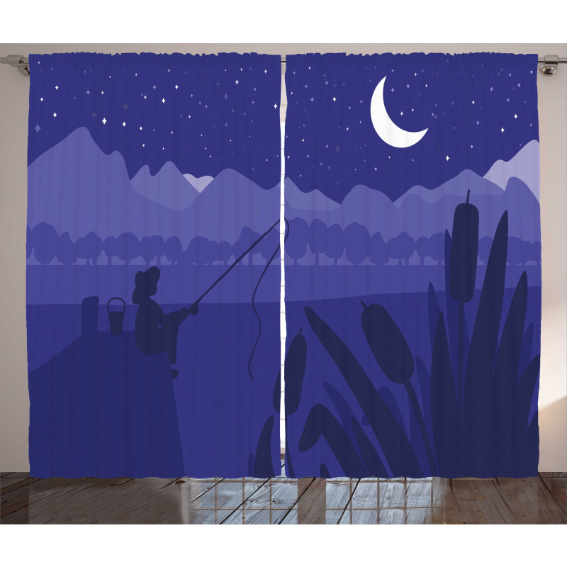 Fisherman Moon River Curtain